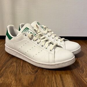 Adidas Stan Smiths - White and Green, Size 9.5 Men’s